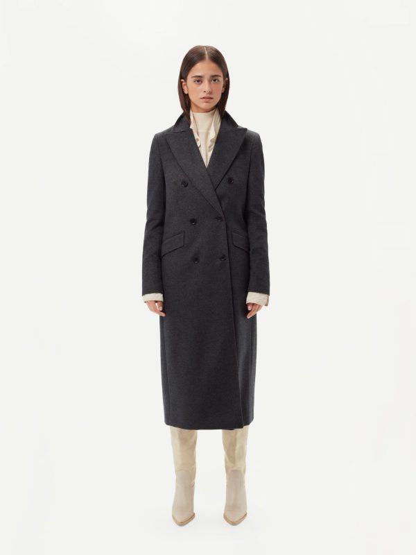 Cashmere Peak Lapel Long Coat Online-Schn?ppchen – Bild 3