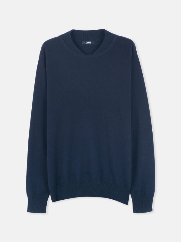 Double-Neckline Cashmere Sweater Mode