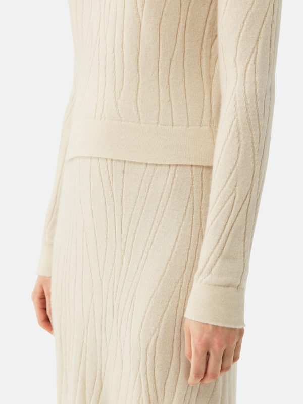 Organic Colour Cropped High Neck Cashmere Sweater Rabatt – Bild 5