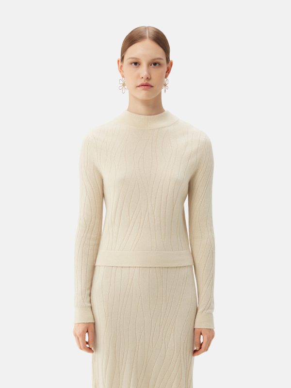Organic Colour Cropped High Neck Cashmere Sweater Rabatt – Bild 2