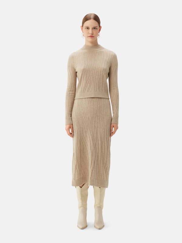 Organic Colour Cropped High Neck Cashmere Sweater Jetzt online – Bild 3