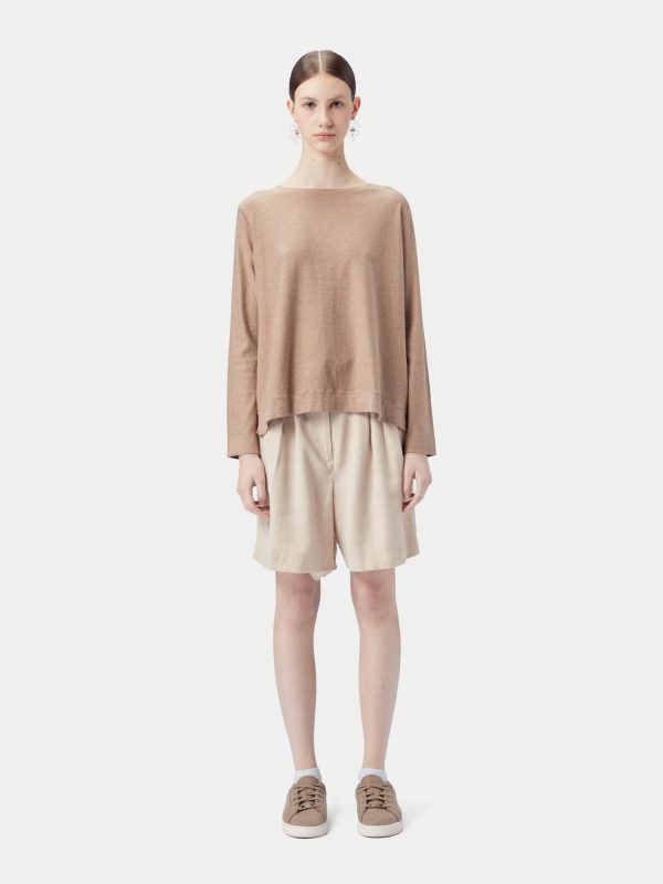 Boatneck Cotton Silk Cashmere Blend Sweater Online-Verkauf – Bild 2