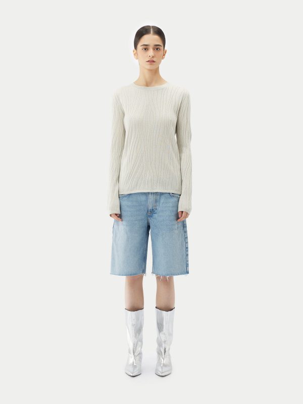 Cashmere Silk Sweater with Silver Threading Schn?ppchen – Bild 3