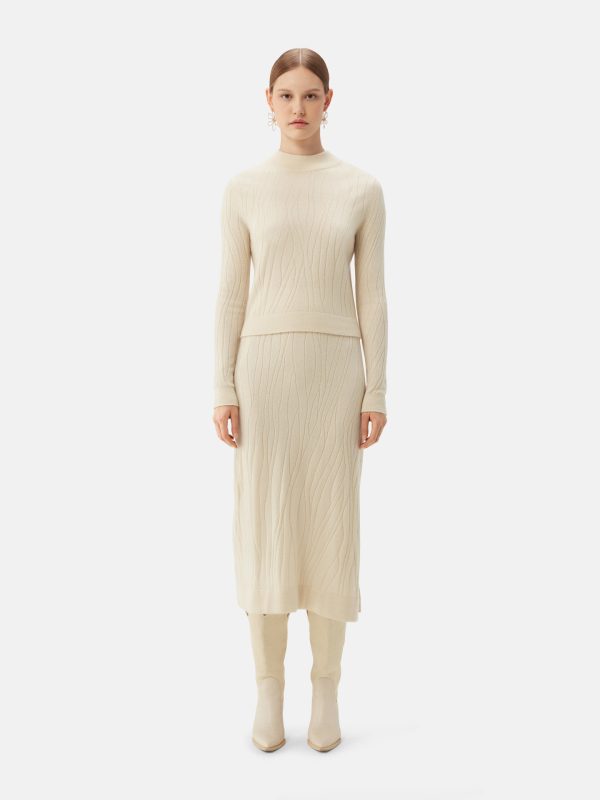 Organic Colour Cropped High Neck Cashmere Sweater Rabatt – Bild 3