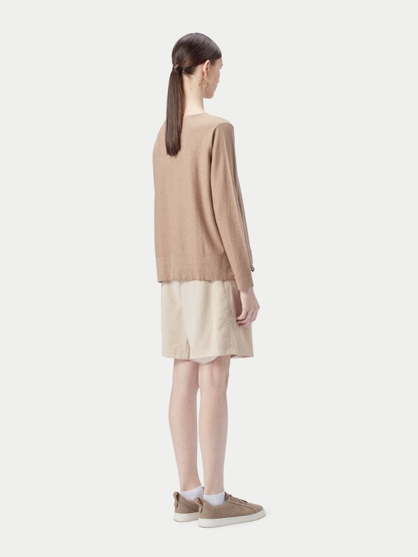 Boatneck Cotton Silk Cashmere Blend Sweater Online-Verkauf – Bild 3