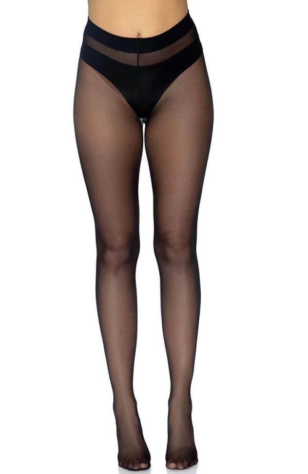 Black pantyhose with shine finish Online