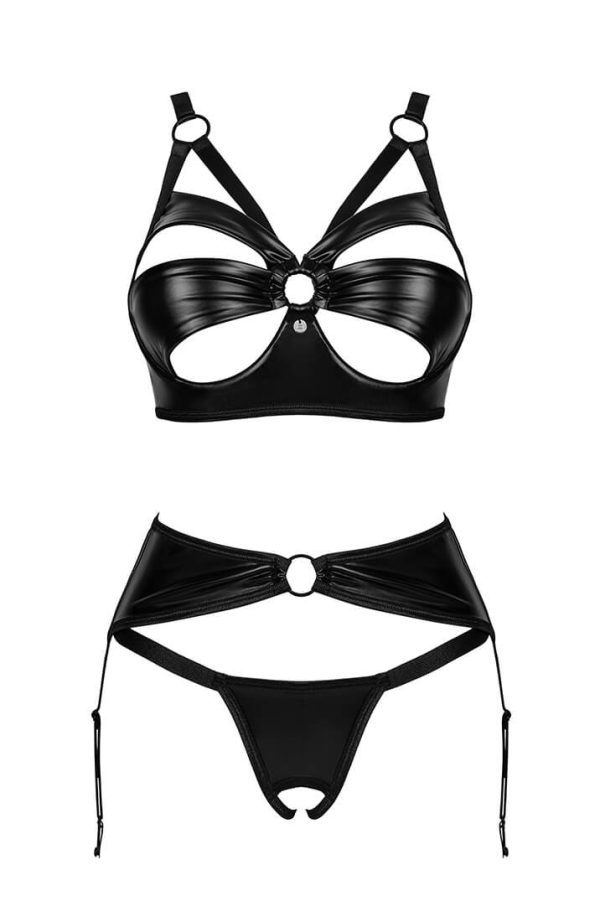 Black cut-out 3 pc lingerie set - Coax Them Closer Online – Bild 5