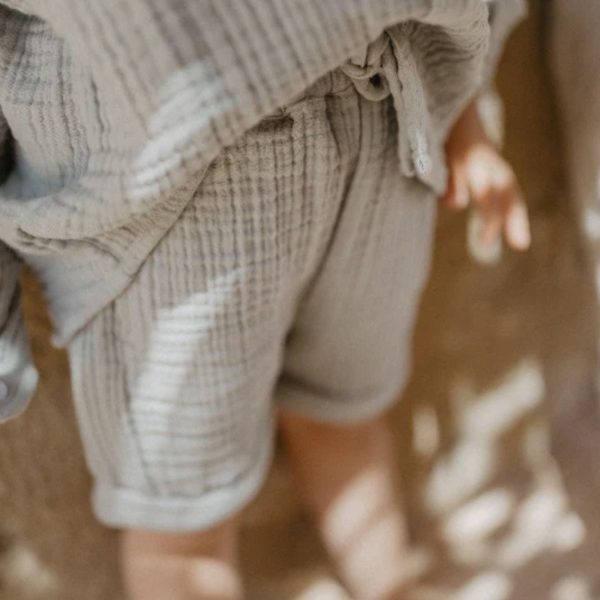Shorts aus Musselin zum binden aus Bio-Baumwolle Im Angebot – Bild 4